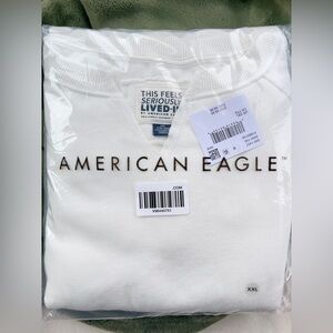 NWT/NIP AE Women’s Notch Collar Oversized Fleece Sweatshirt